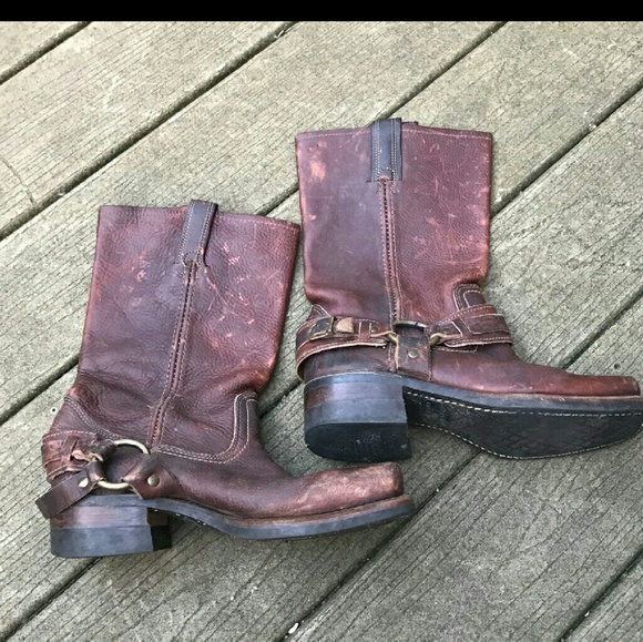 Frye Harness Boots Vintage Size 7 - Picture 2 of 5